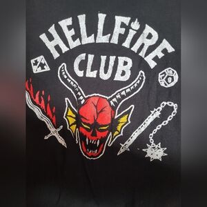 Stranger Things Black Hellfire Club Graphic Tee